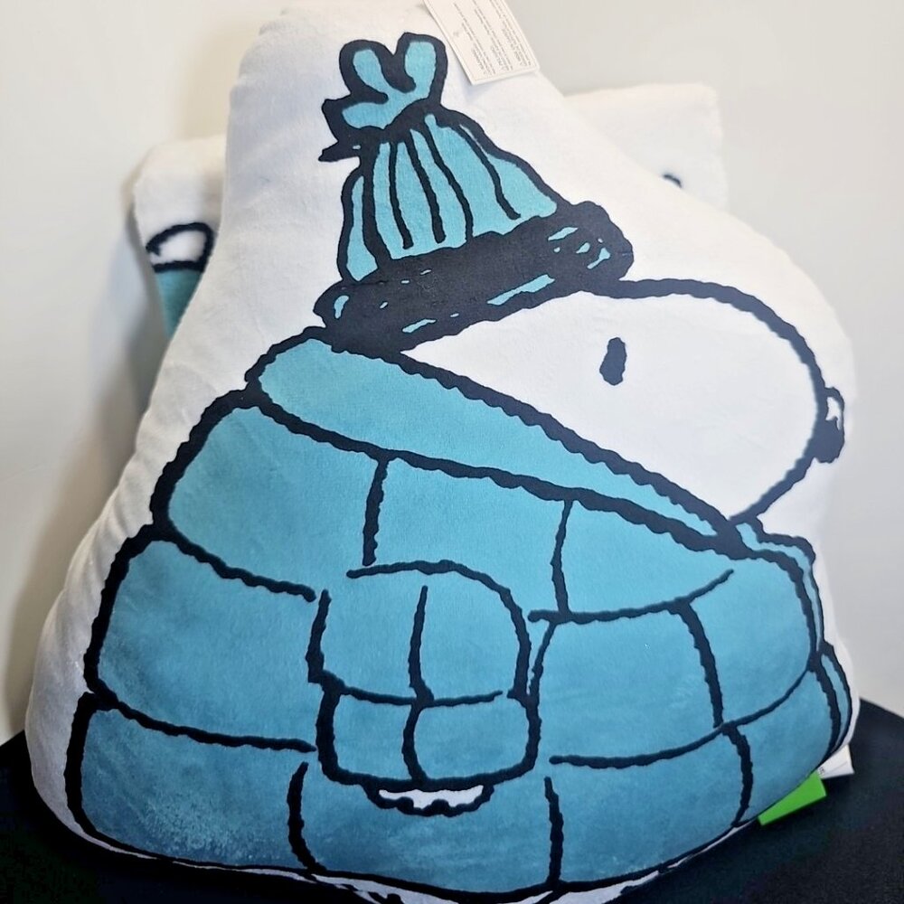 Peanuts Snoopy (in Puffer) Pillow and Throw 40" x 50" Set 2025 - Super Soft